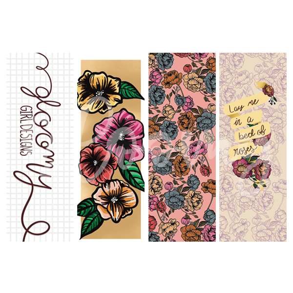 Soft Pink Floral Bookmark Set
