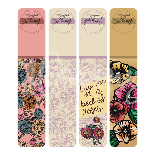 Soft Pink Floral Bookmark Set
