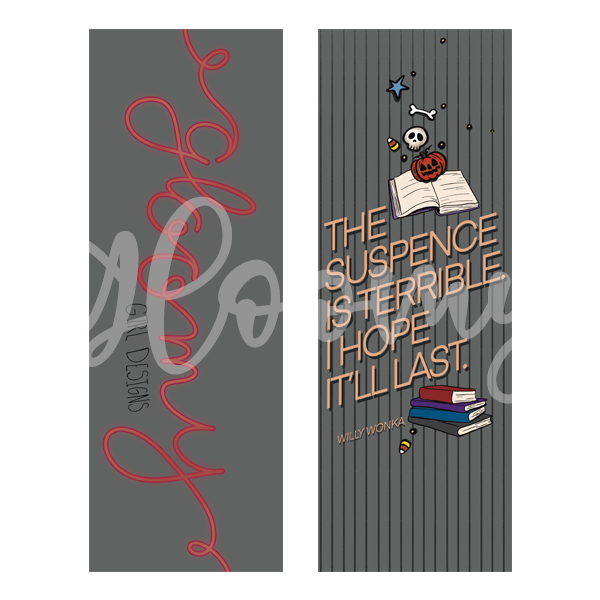Halloween Themed Bookmark Set