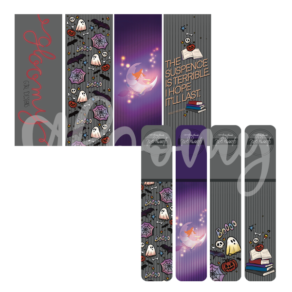 Halloween Themed Bookmark Set