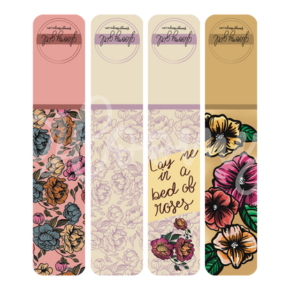 Soft Pink Floral Bookmark Set
