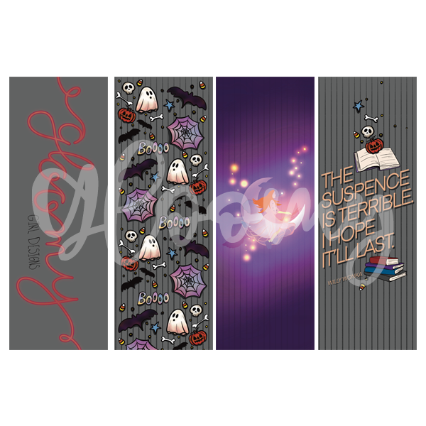 Halloween Themed Bookmark Set