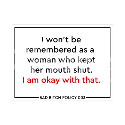 Bad Bitch Policy 003