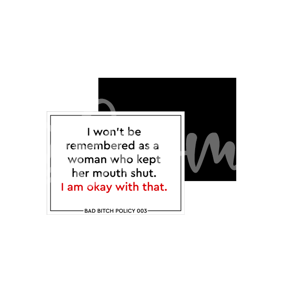 Bad Bitch Policy 003