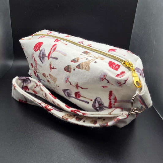 Mushroom Forest Pencil Pouch w/Matching Wristlet