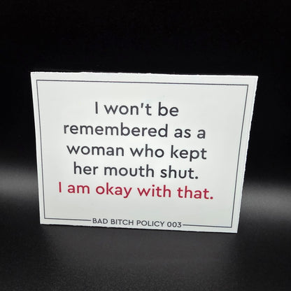 Bad Bitch Policy 003