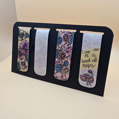 Soft Pink Floral Bookmark Set